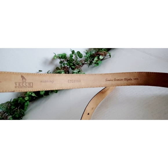 De Vecchi by Hamilton Hodge Genuine American Alligator Leather Buckle Belt - Picture 15 of 16